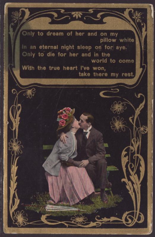 Couple Kissing Postcard