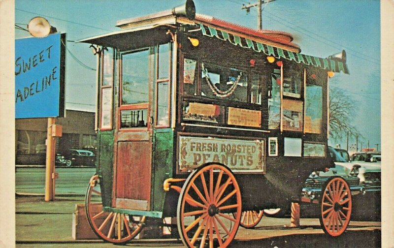 Chicago IL Sweet Adeline Peanuts & Popcorn Wagon Postcard