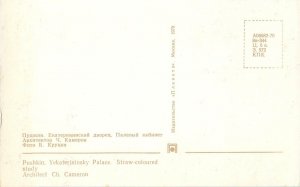 Postcard Russia Pushkin Yekaterinsky Palace Straw-coloured study