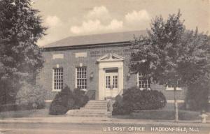 Haddonfield New Jersey US Post Office Street View Antique Postcard K33822