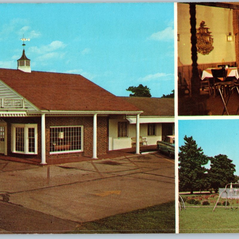 c1970s Chesapeake, VA Sunset Manor Motel Restaurant Multi Oversized Postcard 3S