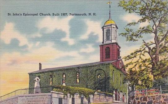 New Hampshire Portmouth Saint Johns Episcopal Church Built 1807