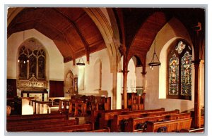 The Parish Church Bladon England Postcard Interior View
