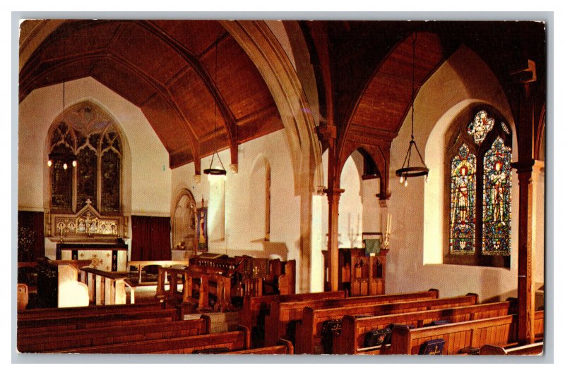 The Parish Church Bladon England Postcard Interior View 