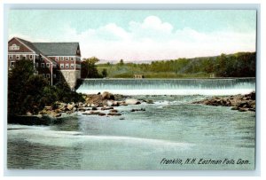 c1910 Eastman Falls Dam Waterfall Franklin New Hampshire NH Antique Postcard 