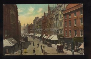 TQ3456 - Warwickshire - An early view down New Street in Birmingham - postcard