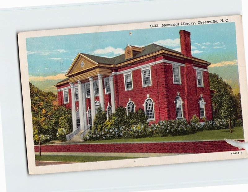 Postcard Memorial Library, Greenville, North Carolina