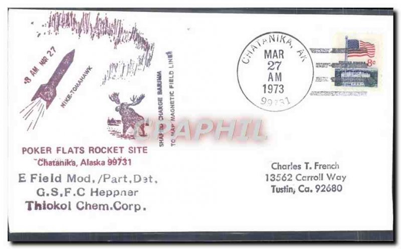 Letter US Poker Flats Rocket Site Chatanika Alaska March 27, 1973