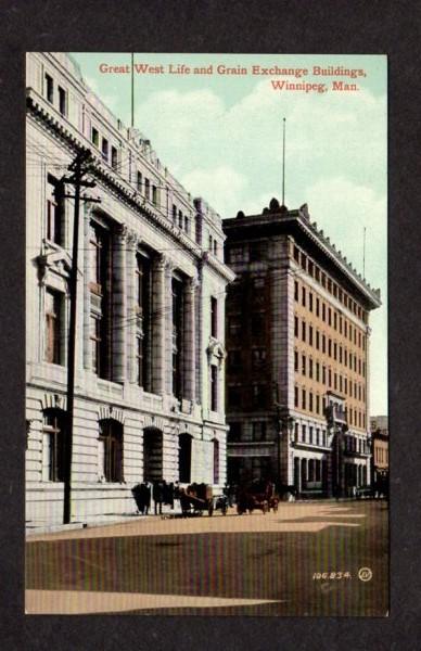 MB Grain Exchange Bldg Winnipeg Manitoba Canada Postcard Carte Postale