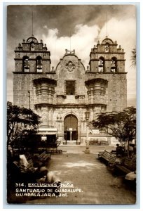 c1940's Santuario De Guadalupe Guadalajara Jalisco Mexico RPPC Photo Postcard