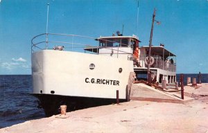 Door County Wisconsin Washington Island Ferry Color Photochrome Vintage PC U1593