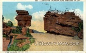 Balanced Rock and Steamboat Rock Garden of the Gods - Colorado Springs , Colo...