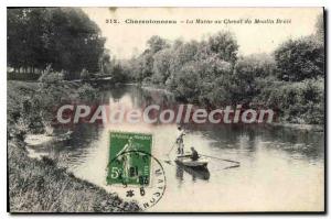 Postcard The Old Charentonneau Marne Chenat Moulin Brule