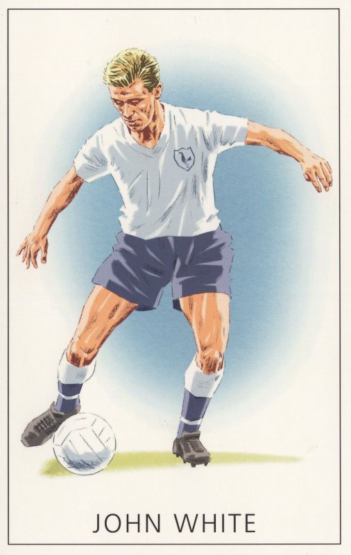 John White 1960s Spurs Tottenham Hotspur Stunning Painting Postcard