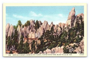 Needles Highway Big Tunnel Custer State Park Black Hills So. Dak. Postcard