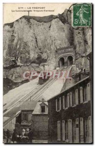 Le Treport - Le Treport funicular Terrace - train - Old Postcard