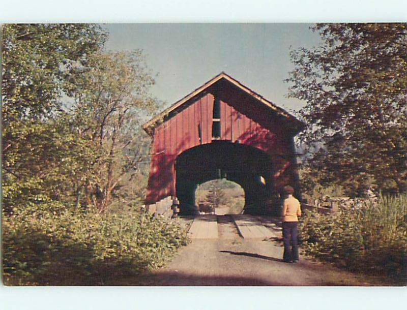 Pre-1980 COVERED BRIDGE Elk City Oregon OR t8508