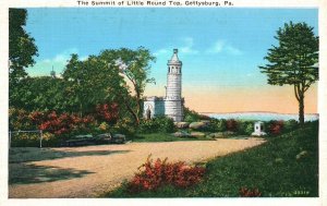 Vintage Postcard The Summit Of Little Round Top Artillery Purposes Gettysburg PA