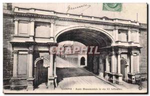 Old Postcard Genova Ponte Monumctalc in via XX Settembre