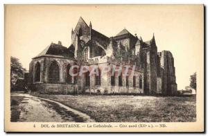 Old Postcard Dol De Bretagne La Cathedrale North Coast