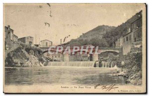 Old Postcard The Bridge LODEVE vinas