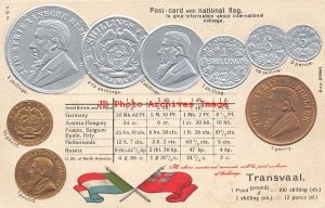 Numismatic Coin Postcard, Transvaal, South Africa