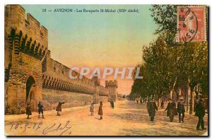 Old Postcard Avignon Les Remparts St Michel