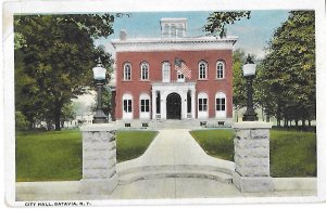 City Hall Batavia New York Mailed 1923