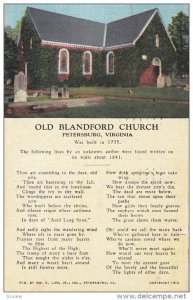 Old Blanford Church, PETERSBURG, Virginia, PU-1937