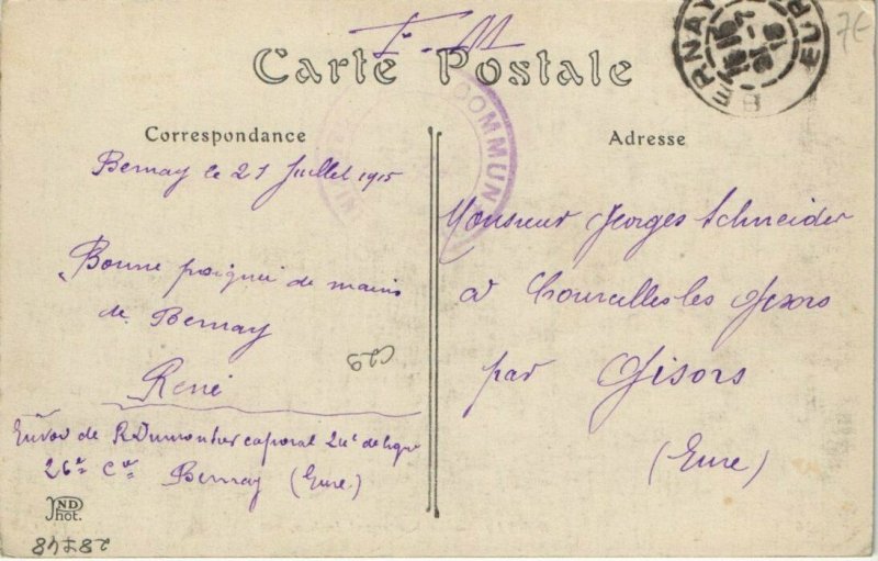 CPA BERNAY-Le boulevard Dubus (28748)