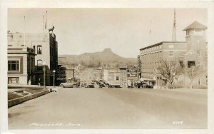 Postcard RPPC 1930s Arizona Prescott Downtown Street Scene #4709 AZ24-2724