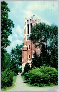 East Lansing Michigan 1960 Postcard Michigan State University Beaumont Tower