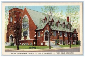 1940 United Presbyterian Church West Allis Wisconsin WI Vintage Antique Postcard
