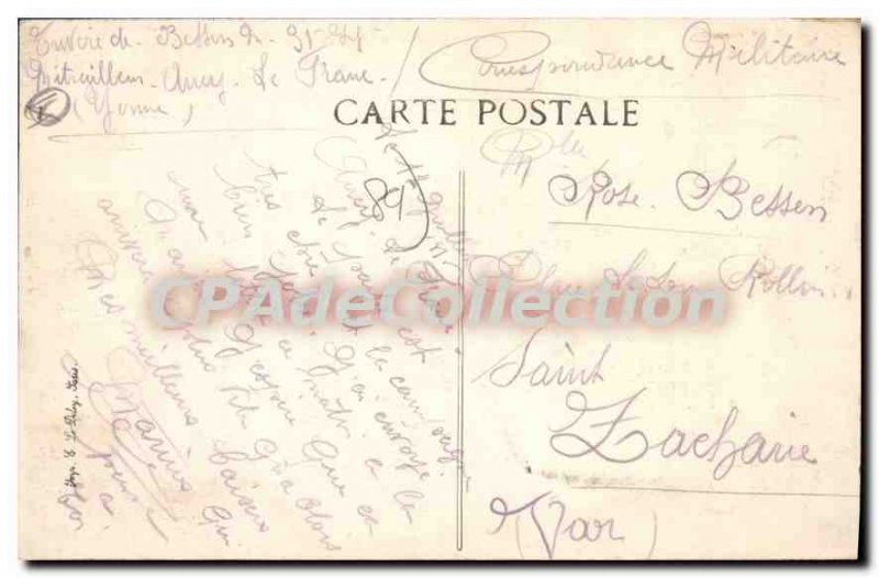 Postcard Old Ancy Le Franc Castle Avenue Du