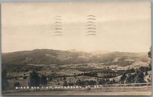 WATERBURY VT BIRDS EYE VIEW ANTIQUE REAL PHOTO POSTCARD RPPC