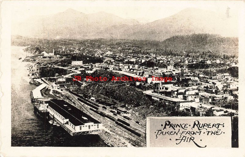 Canada, British Columbia, Prince Rupert, RPPC,  Aerial View Of City, Photo