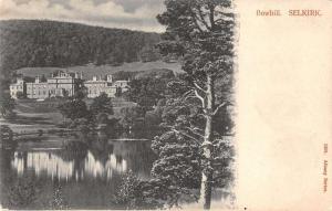 Selkirk Scotland birds eye view Bowhill antique pc Z13049