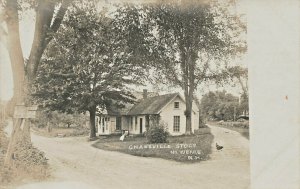 North Weare NH Chaseville Store Note Road Sign Real Photo Postcard