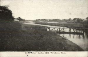 Wareham Cape Cod MA River Below Parker Mill c1910 Postcard