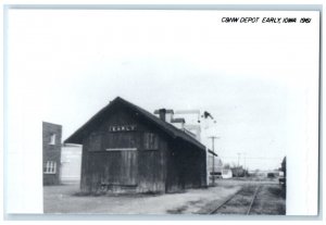 c1961  C&NW Depot Early Iowa IA Vintage Train Depot Station RPPC Photo Postcard