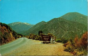 Mount Baldy Angeles National Forest Sign California Scenic Chrome Postcard