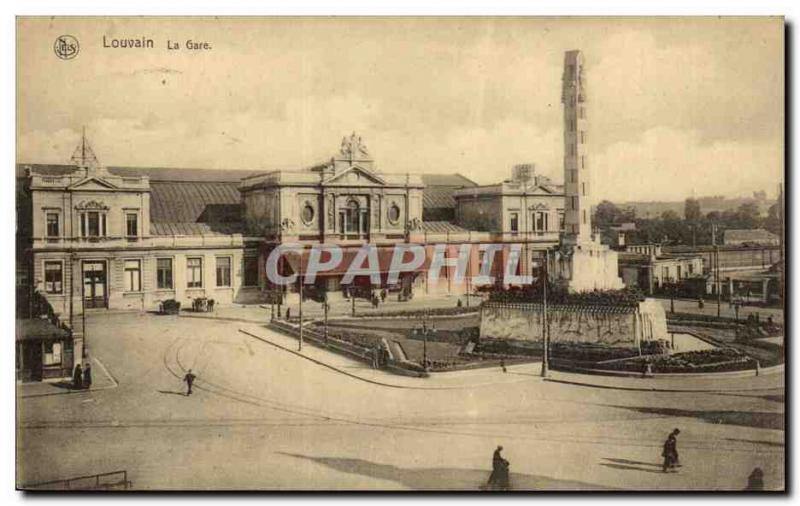 Belgie Belgium Louvain Postcard Old Train Station