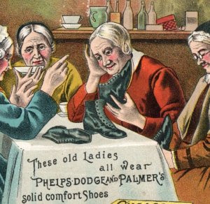 1870s-80s Phelps Dodge & Palmer Comfort Shoes Old Ladies 155