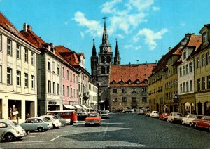 Germany Ansbach Martin Luther Platz und Gumbertuskirche