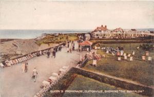 CLIFTONVILLE KENT UK QUEEN'S PROMENADE SHOWING THE BUNGALOW POSTCARD