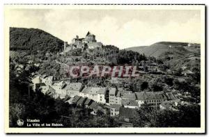 Old Postcard Vianden City and Ruins