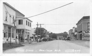 J60/ Bear Lake Michigan RPPC Postcard c1940s Street Scene Stores  81