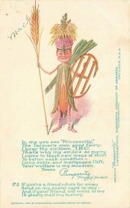 Artist Impression C-1910 Prosperity Poem Saying Postcard 21-1117