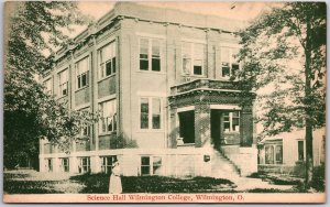 Scene Hall Wilmington College Wilmington Ohio OH Front Building Postcard