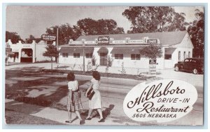 c1960s Hillsboro Drive-In Restaurant Roadside Tampa Florida FL Unposted Postcard